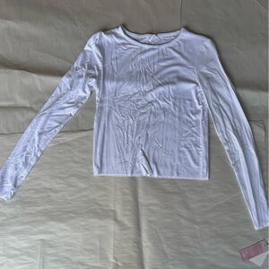 Women’s white ribbed crop top